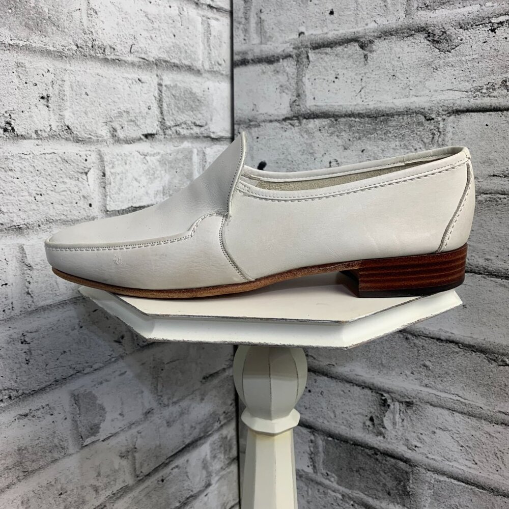 Bally Siesta Caribe White Leather Flat Loafers - Picture 2 of 13